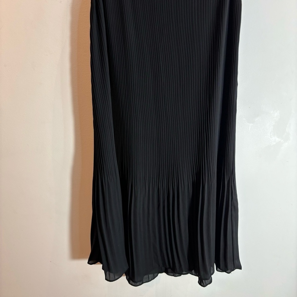 MEIREA FASHION Sz M Micro Pleated Bodice Midi Pleats Ruffle Shift Flowy Dress - Picture 10 of 10